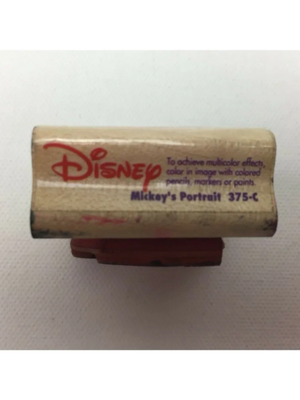 Disney Mickey Mouse Rubber Stamp Vintage Craft Tool 375-C By Rubber Stampede USA